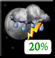 Tonight: A slight chance of showers and thunderstorms before 7pm. Partly cloudy, with a low around 54. Southwest wind 7 to 12 mph. Chance of precipitation is 20%. New rainfall amounts less than a tenth of an inch possible. Tonight: Slight Chance Showers And Thunderstorms then Partly Cloudy
