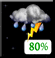 Tonight: Showers And Thunderstorms then Chance Showers And Thunderstorms