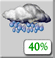 Monday: A chance of rain showers before 2pm, then a chance of showers and thunderstorms. Mostly cloudy, with a high near 77. Chance of precipitation is 40%. Monday: Chance Rain Showers