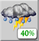 Wednesday: A chance of showers and thunderstorms. Mostly cloudy, with a high near 76. Chance of precipitation is 40%. Wednesday: Chance Showers And Thunderstorms